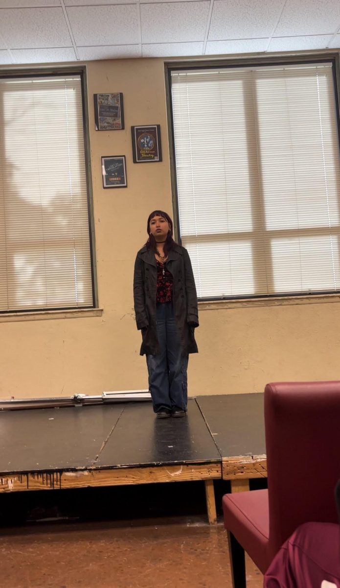 Samantha Rios (Poetry Out Loud District Representative) performing her classic poem Advice from La Llorona and response